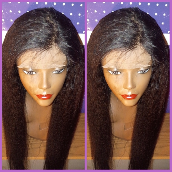 SOLD! 28" Brazilian Virgin Kinky Straight Glueless 5x5 Human Hair Wig - Picture 2 of 5